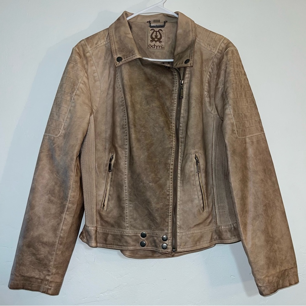 NWoT Odyn Vegan Faux Leather Moto Jacket